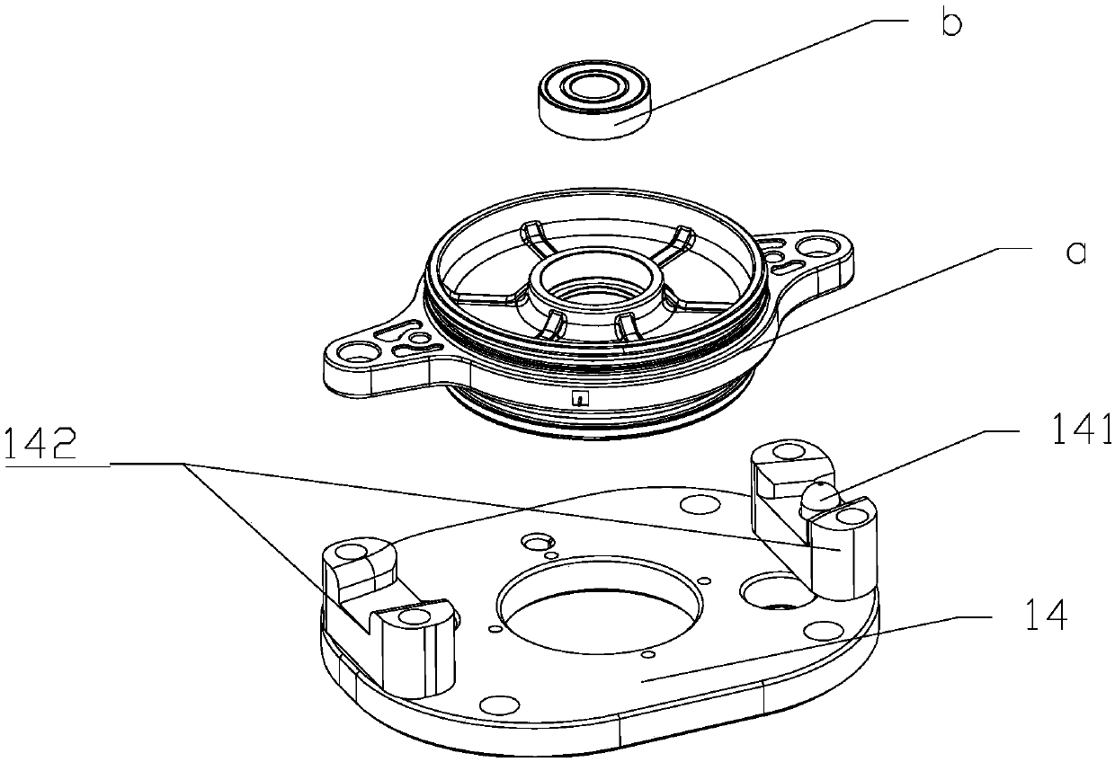 A servo motor assembly system and a rear end cap sealing ring assembly device