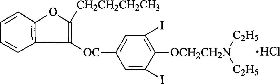 Amiodarone hydro chloride dispensible tablet, and its preparing method