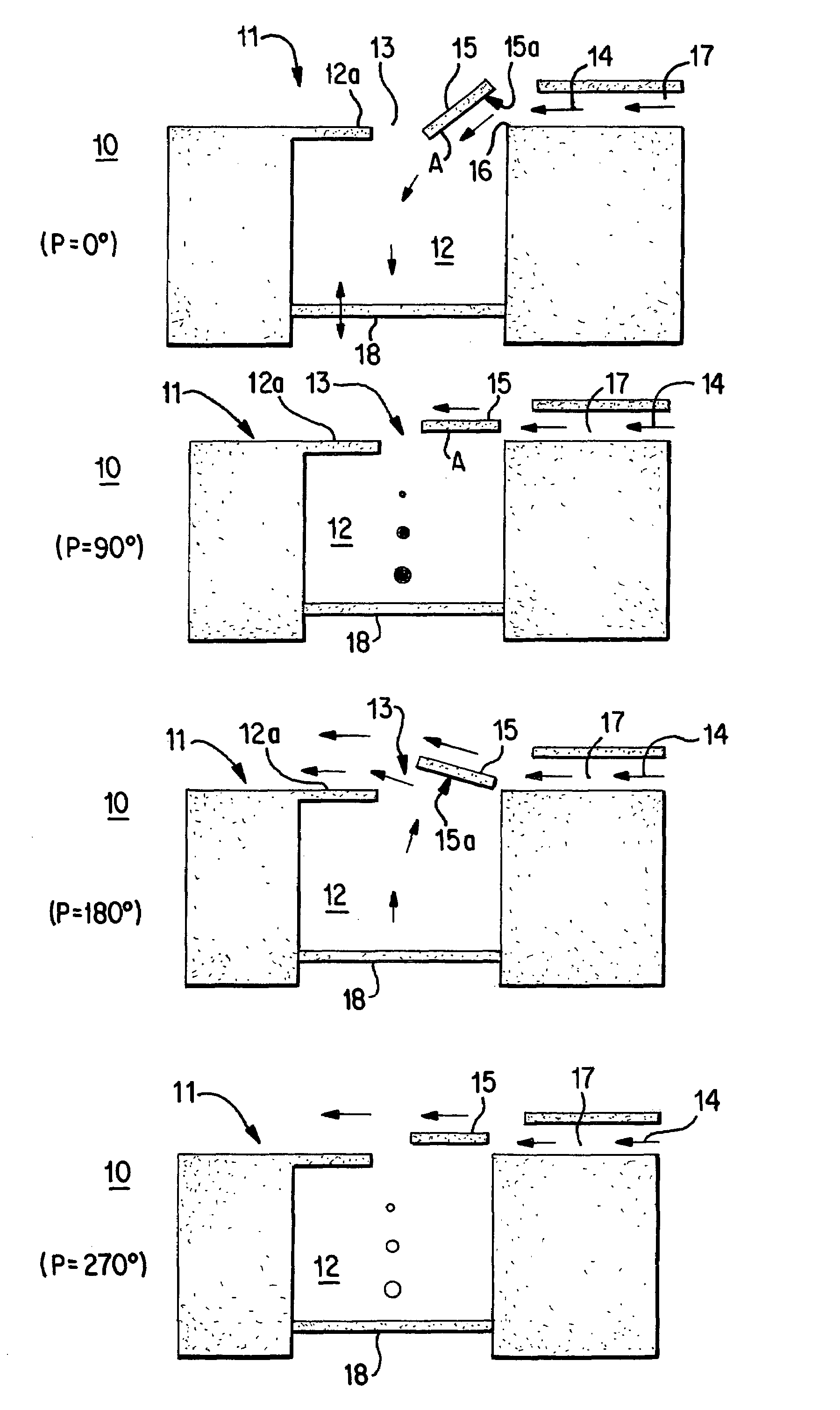Device and method for active soundproofing, and power unit for aeroplanes