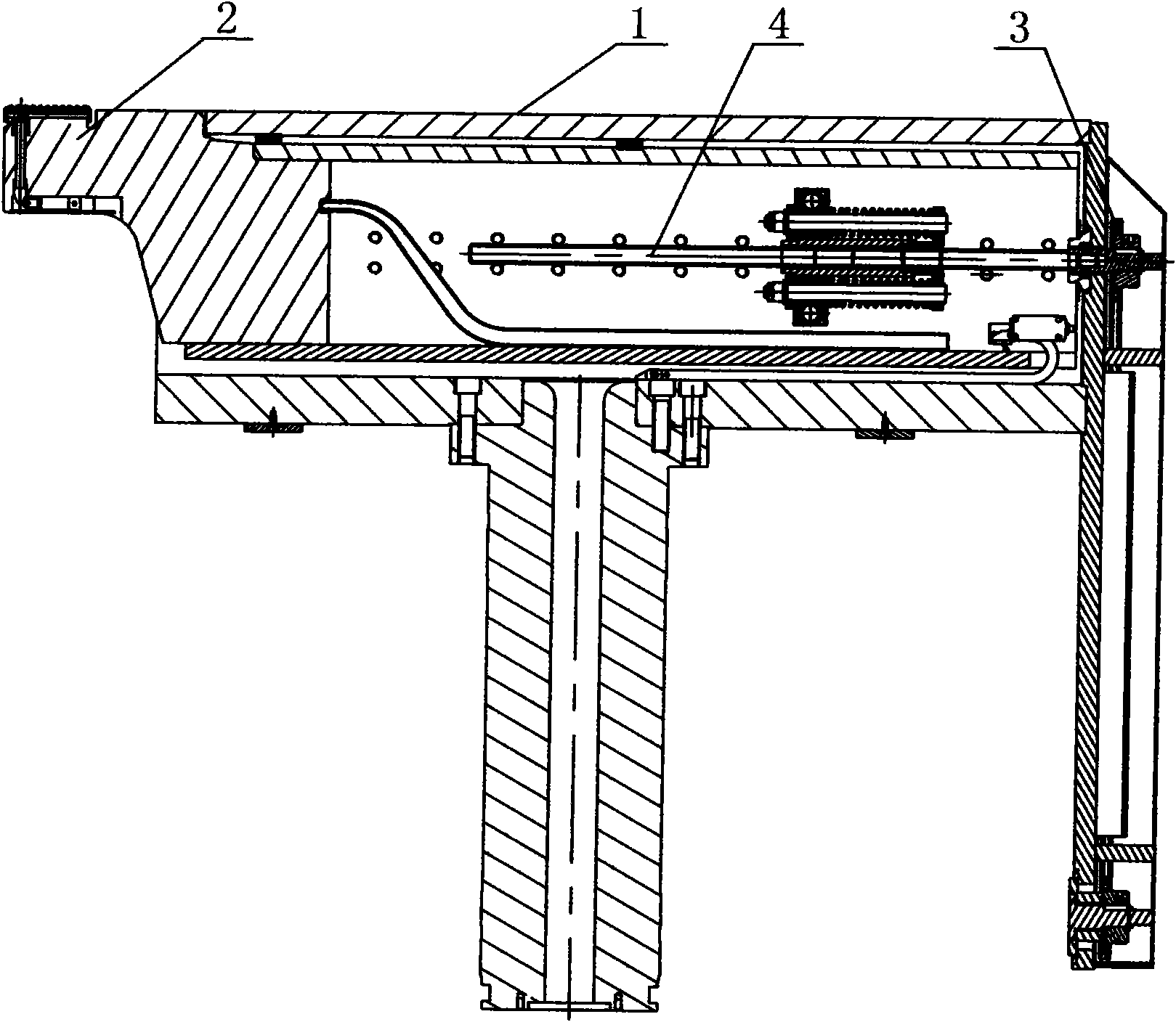Load transverse adjusting mechanism for bilateral half-spring type holding head