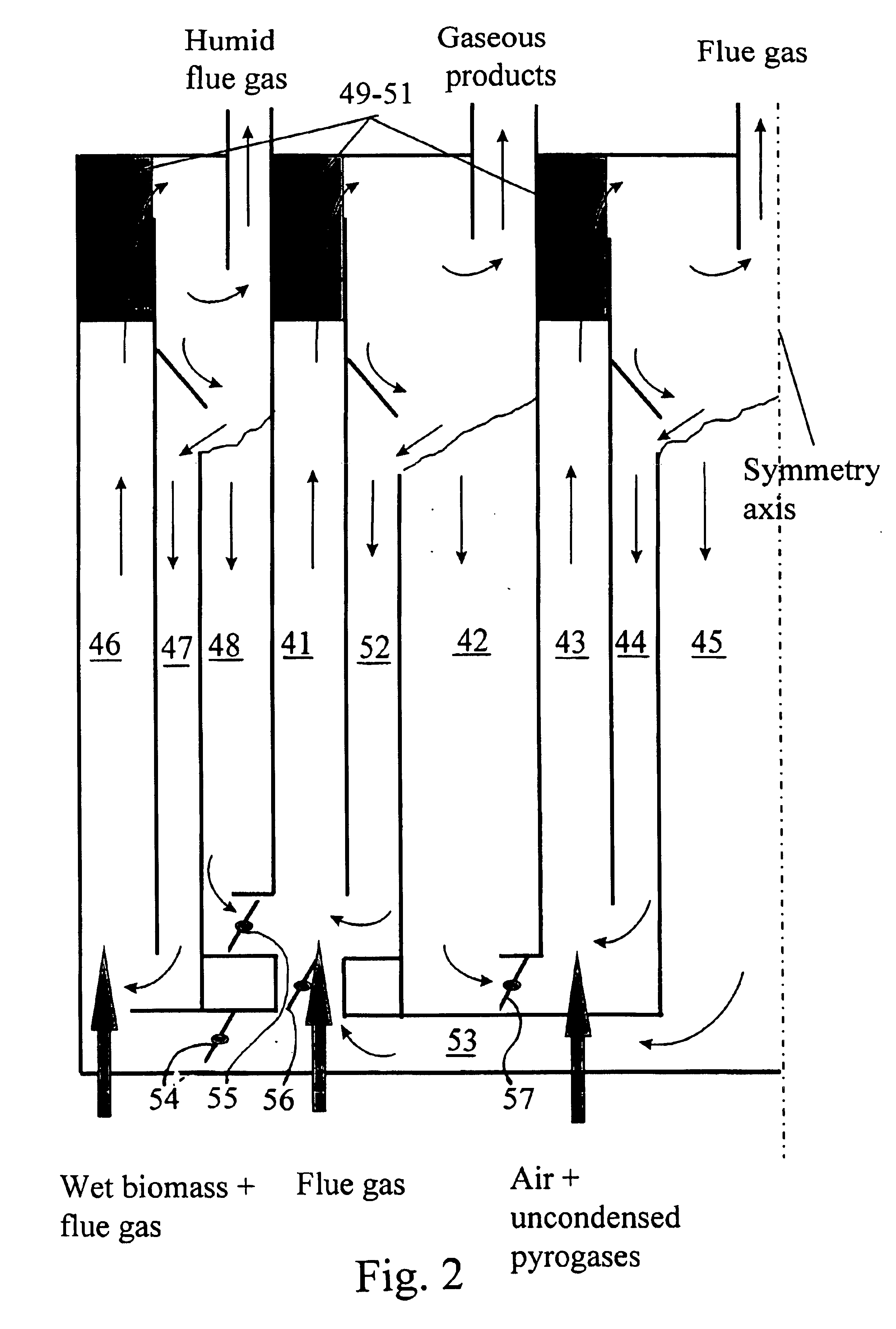 Process for pyrolyzing carbonaceous feedstocks