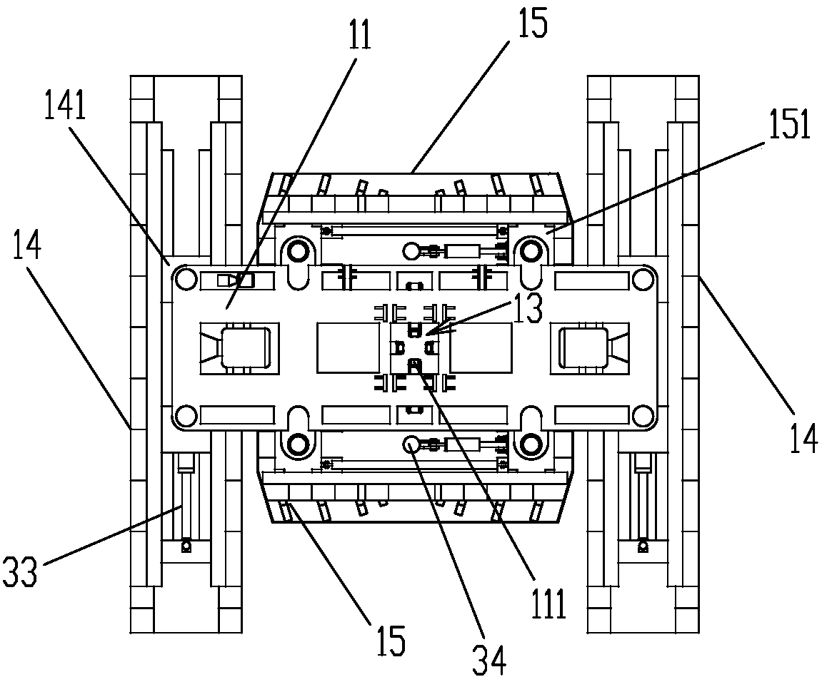 Novel walking type static test platform machine