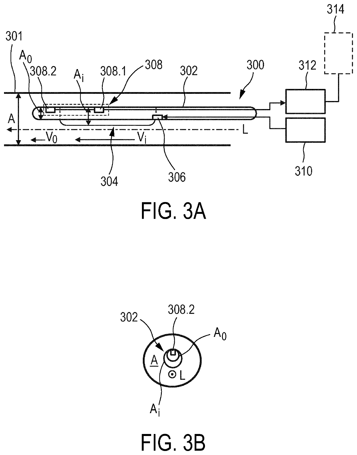 Intravascular blood flow measurement using differential pressure principle and an expanding flow sensor