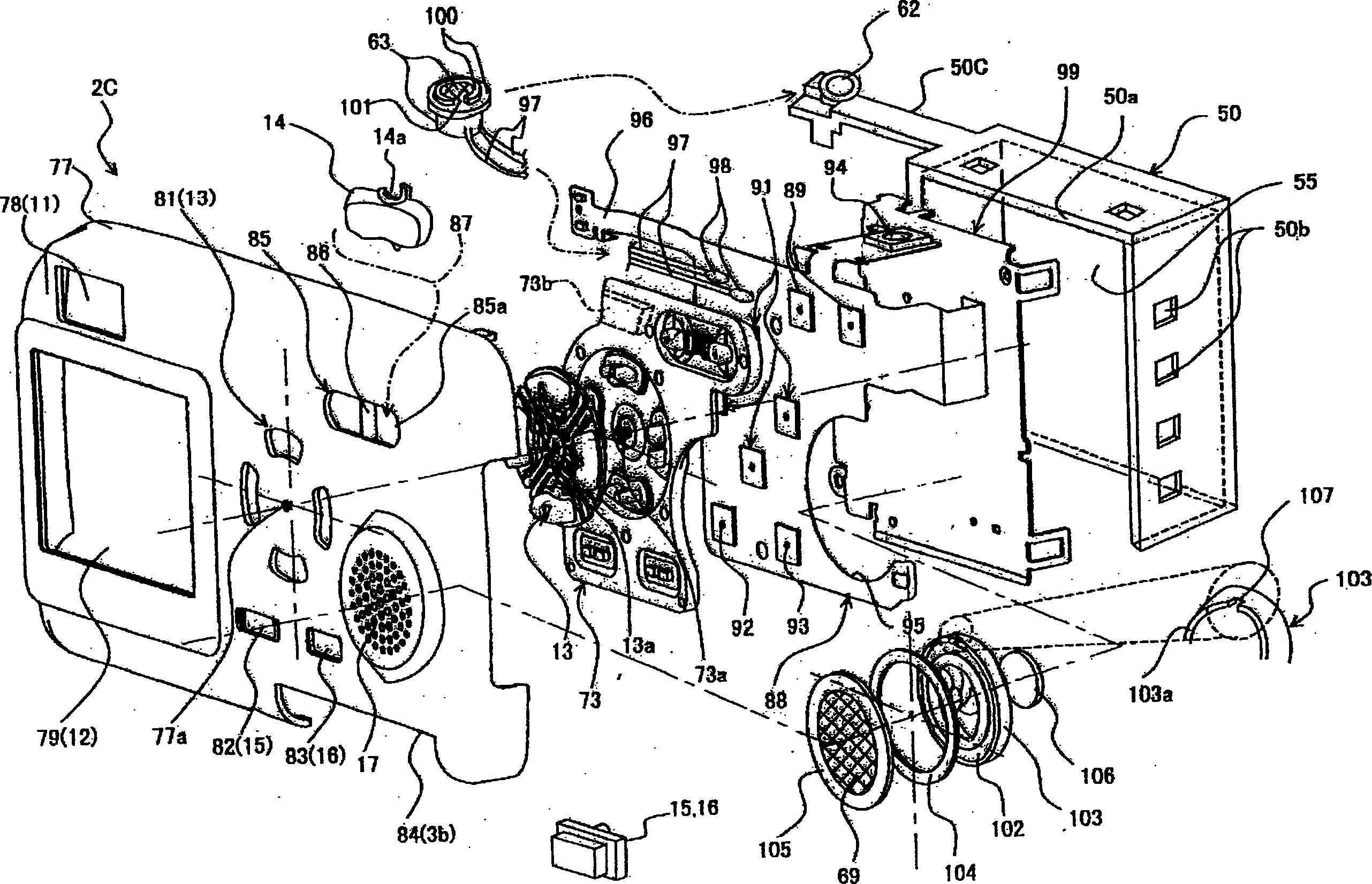 Camera and electronic apparatus