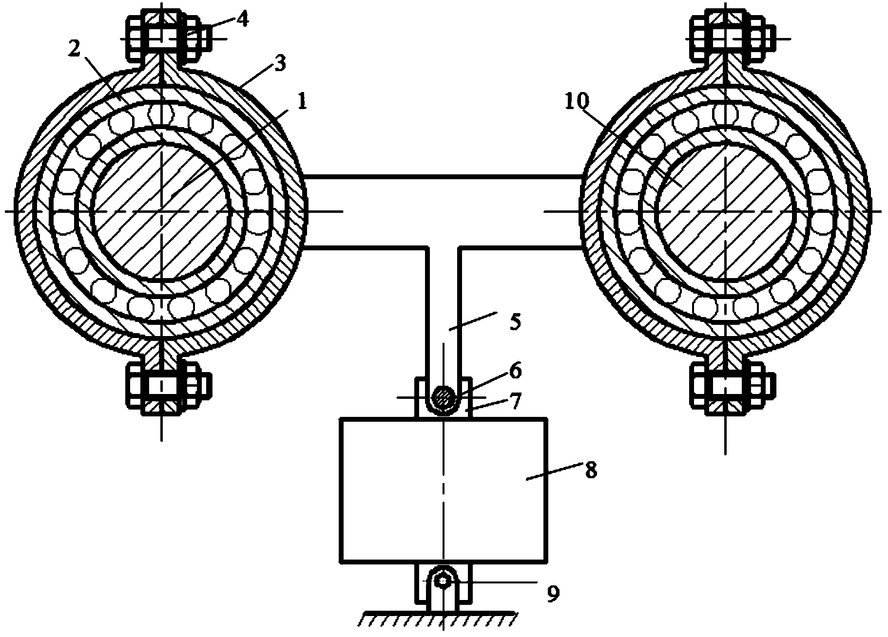 Composite damping device for vibration and noise reduction of gear shafting