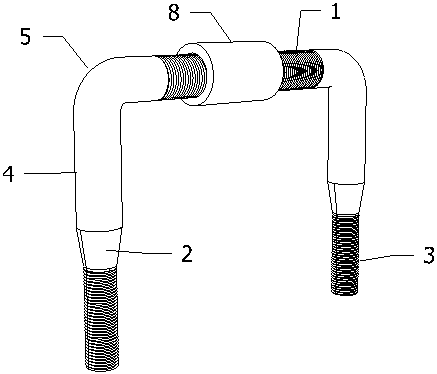 Fabricated composite bridge surface system of U-shaped bolt connecting parts with adjustable screw pitch