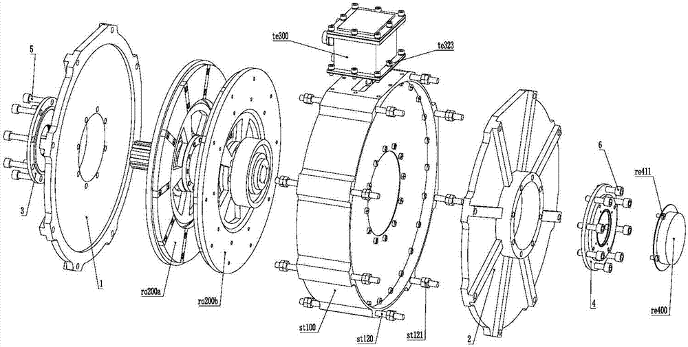 Disc type axial-flux motor with oil-immersed circularly cooled stator and segmented armatures
