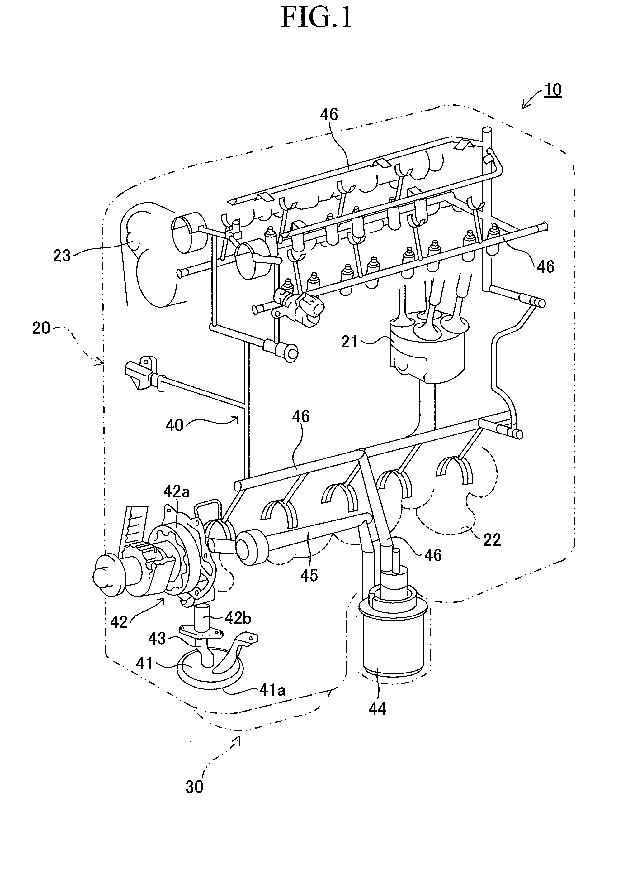 Lubrication device and oil pan
