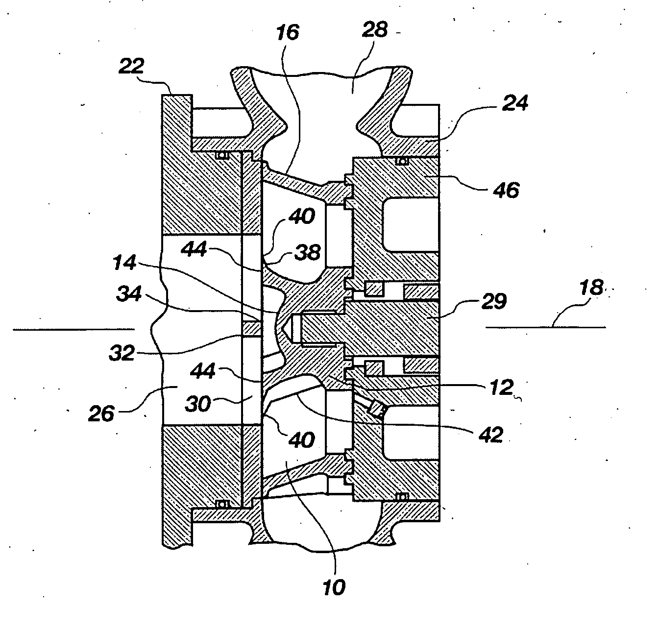 Impeller vane configuration for a centrifugal pump