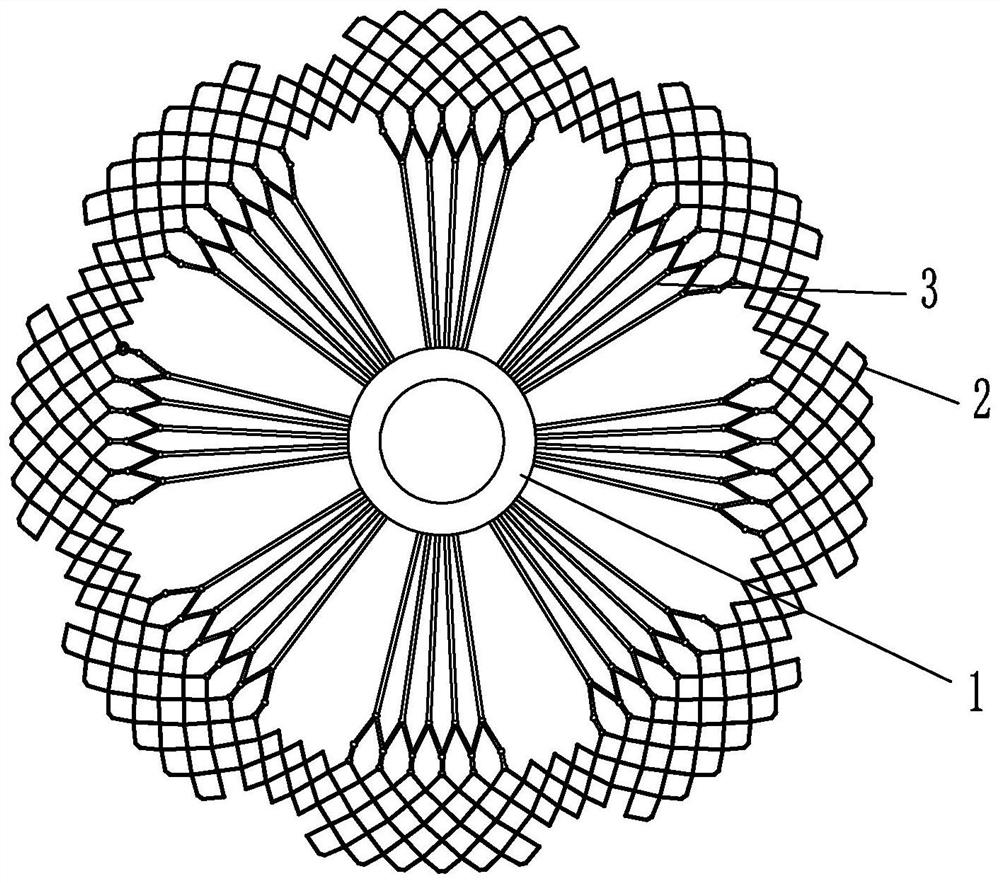 Template structure for preparing ordered porous graphite rotor and method for forming by adopting 3D (three-dimensional) technology