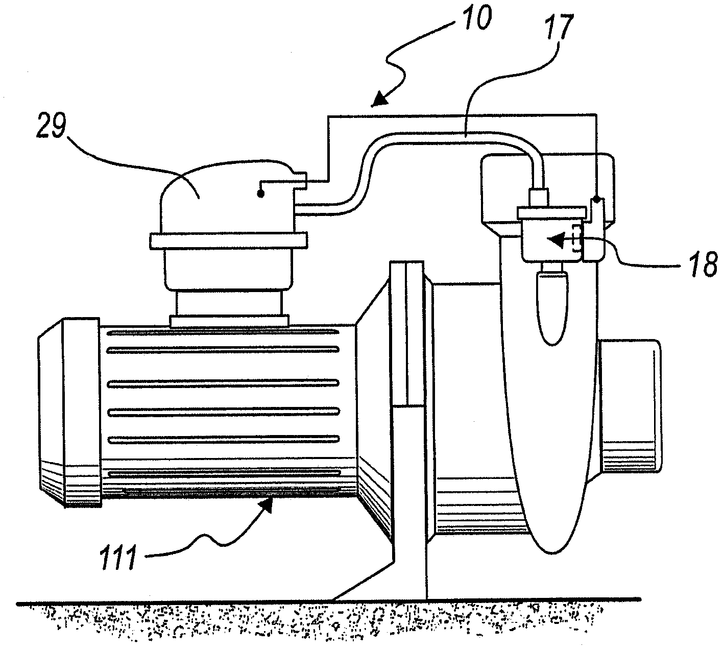 Priming device for electric pumps