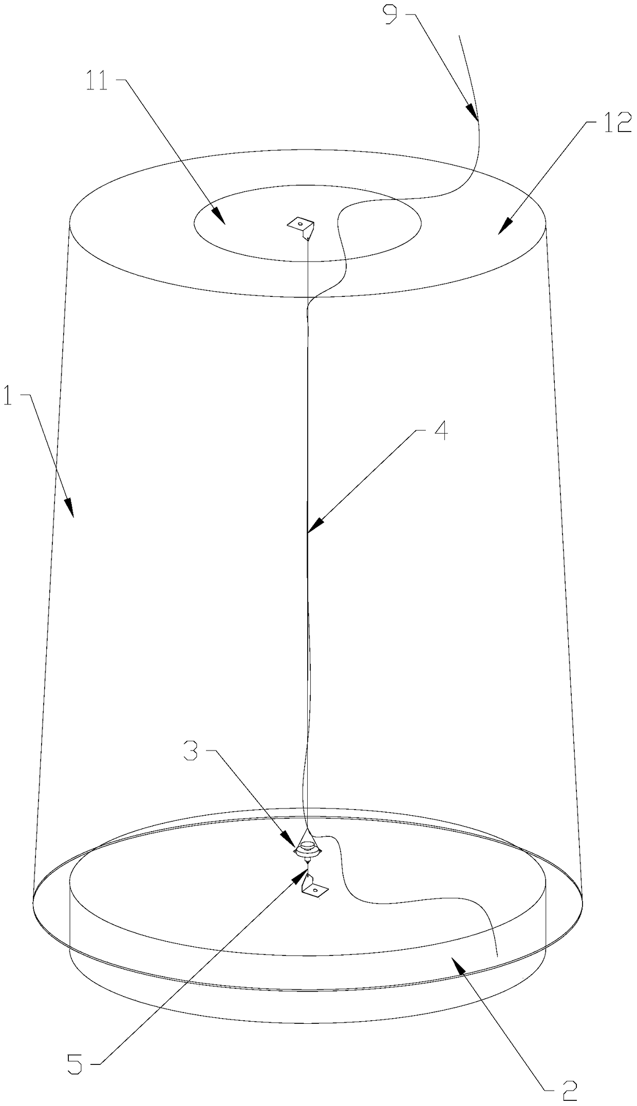 Cable laying device and wind turbine