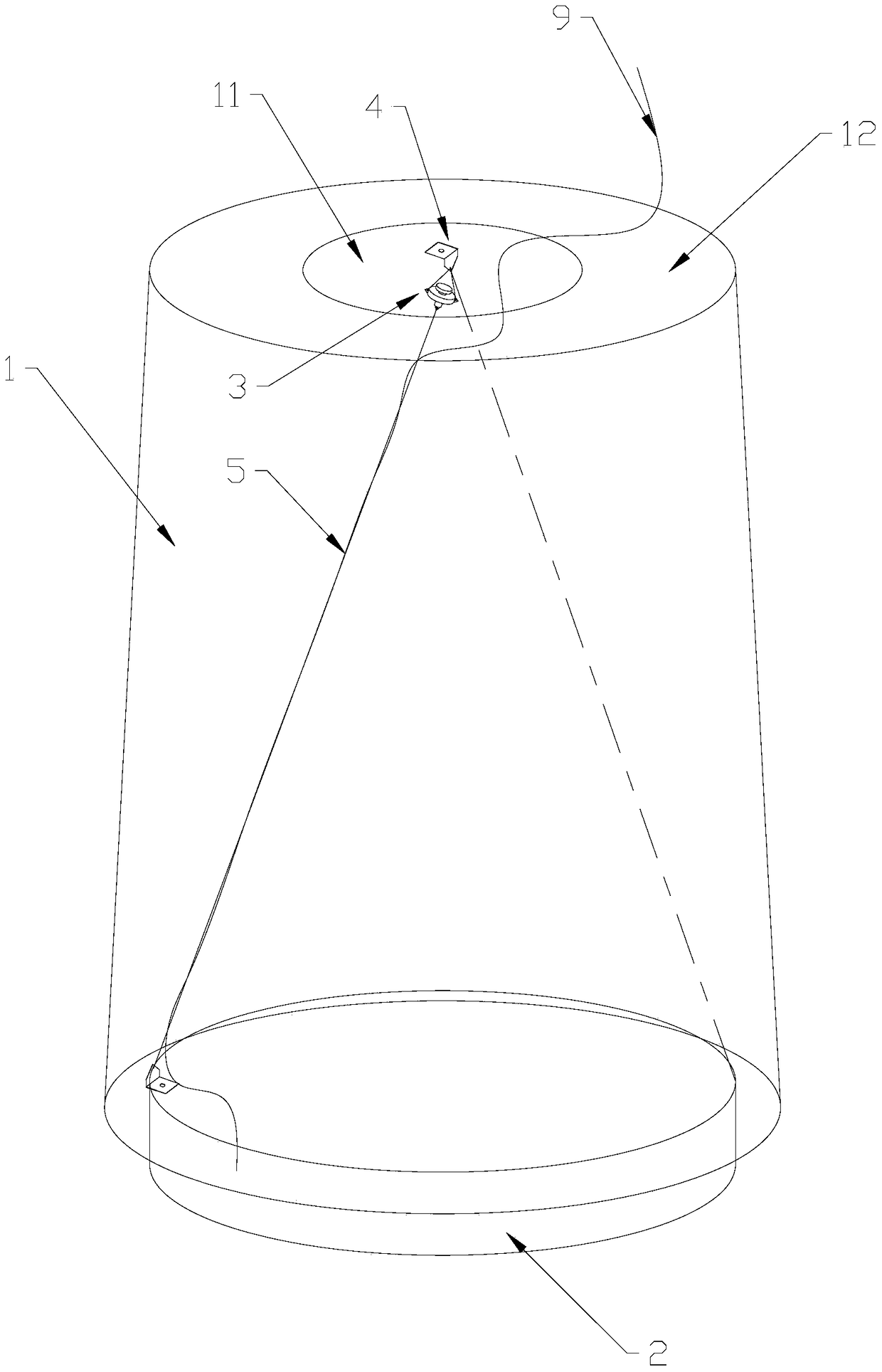 Cable laying device and wind turbine