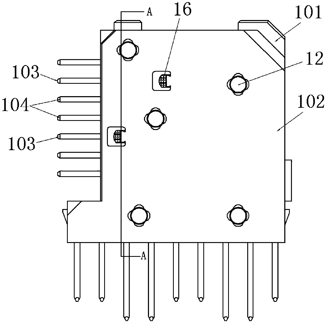 Contact module of high-speed electric connector and manufacture method of module