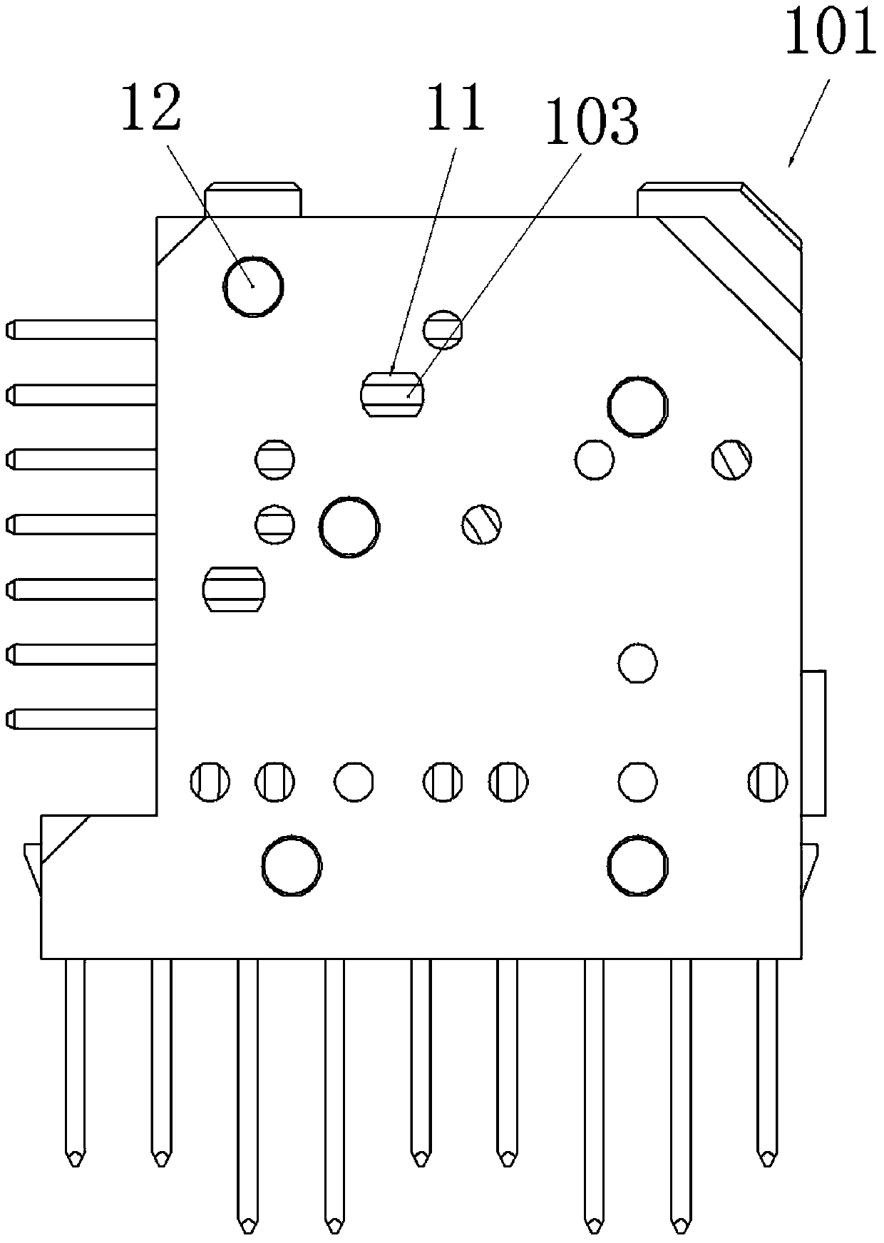 Contact module of high-speed electric connector and manufacture method of module