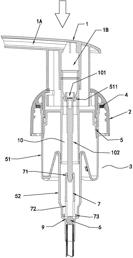 Pneumatic return lotion pump