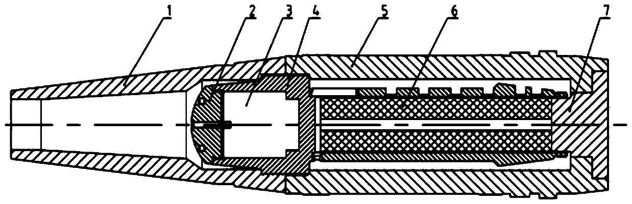 Low-damage gun-launched experimental projectile and recovery method thereof