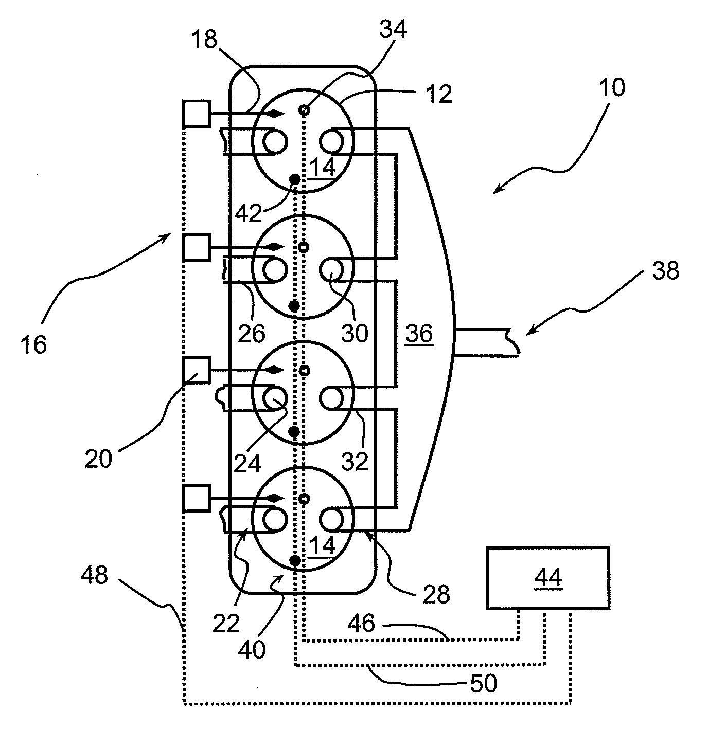 Method of controlling the combustion phase of an internal-combustion engine, notably a gasoline type direct-injection supercharged engine