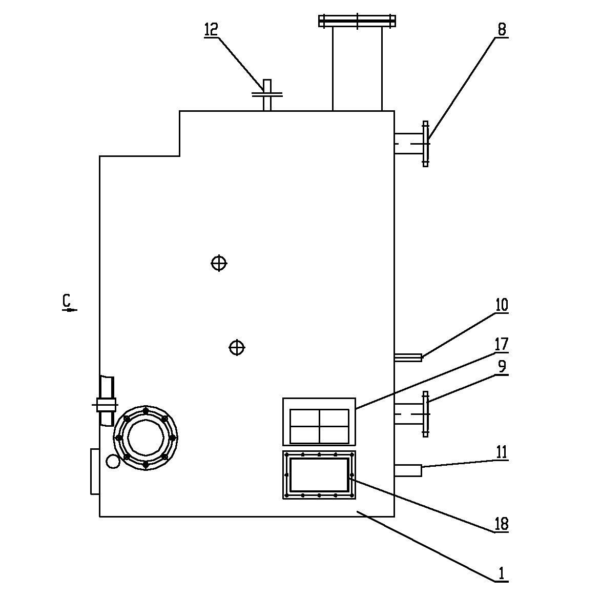 Electronic temperature-control constant temperature boiler for biomass fuel and coal