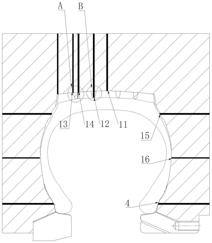 Vulcanizing device for collecting pressure at fixed point in tire vulcanizing process and intelligent tire design equipment