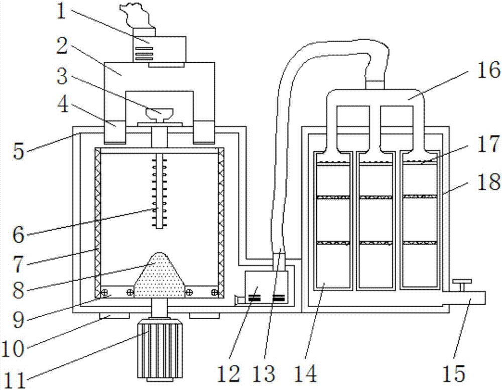 Fast sewage purification device for chemical engineering