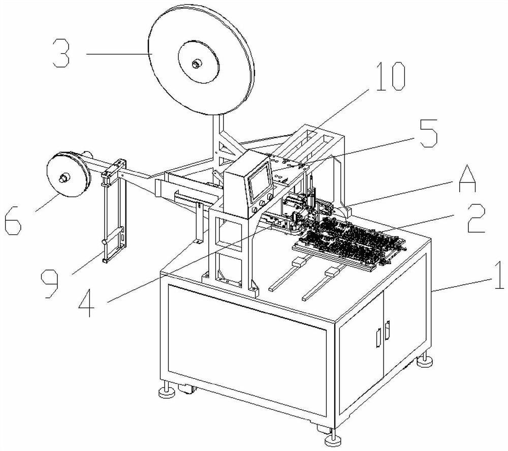 Automatic keyboard elastic piece assembling machine