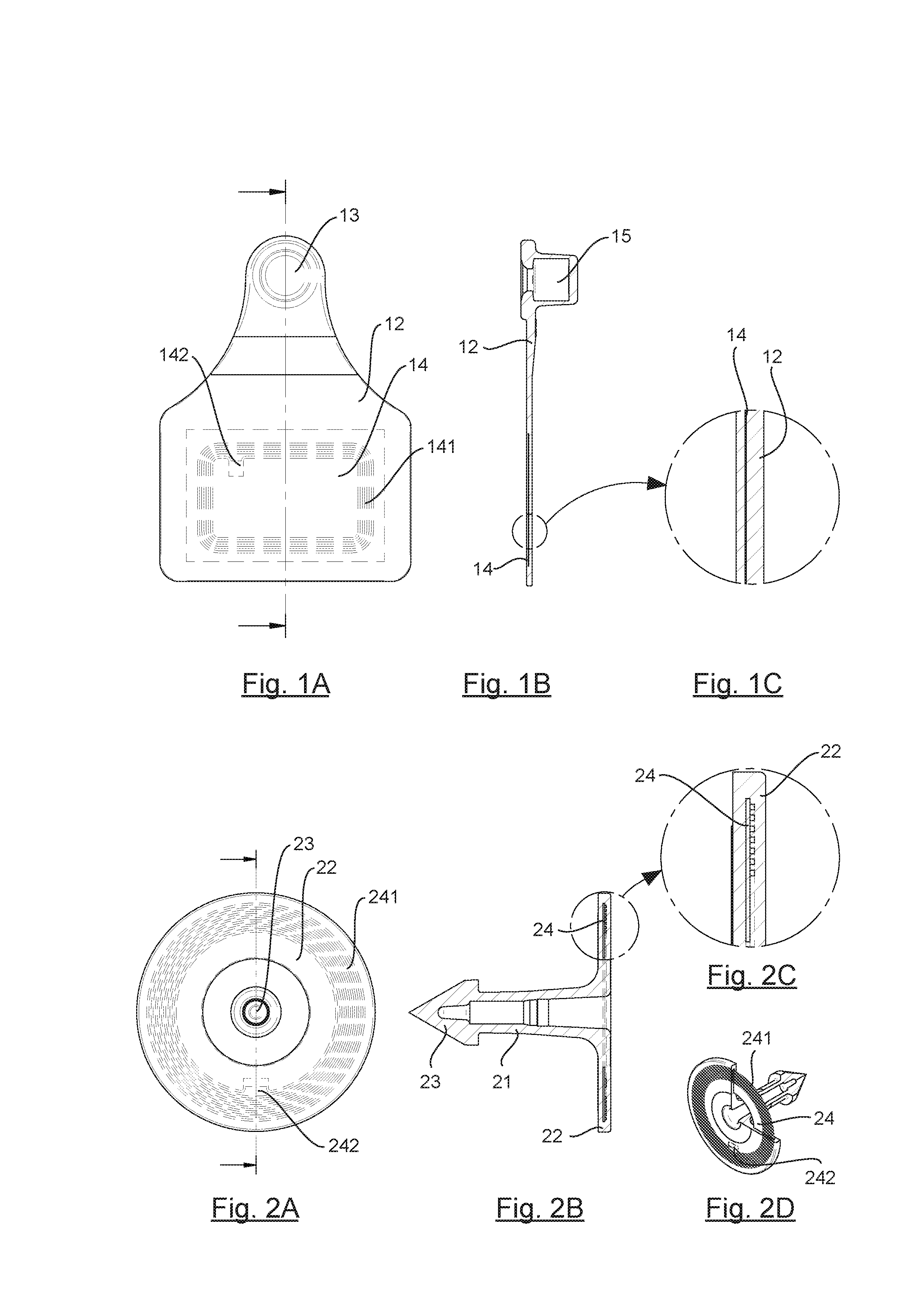 Device for identifying an animal and corresponding manufacturing device