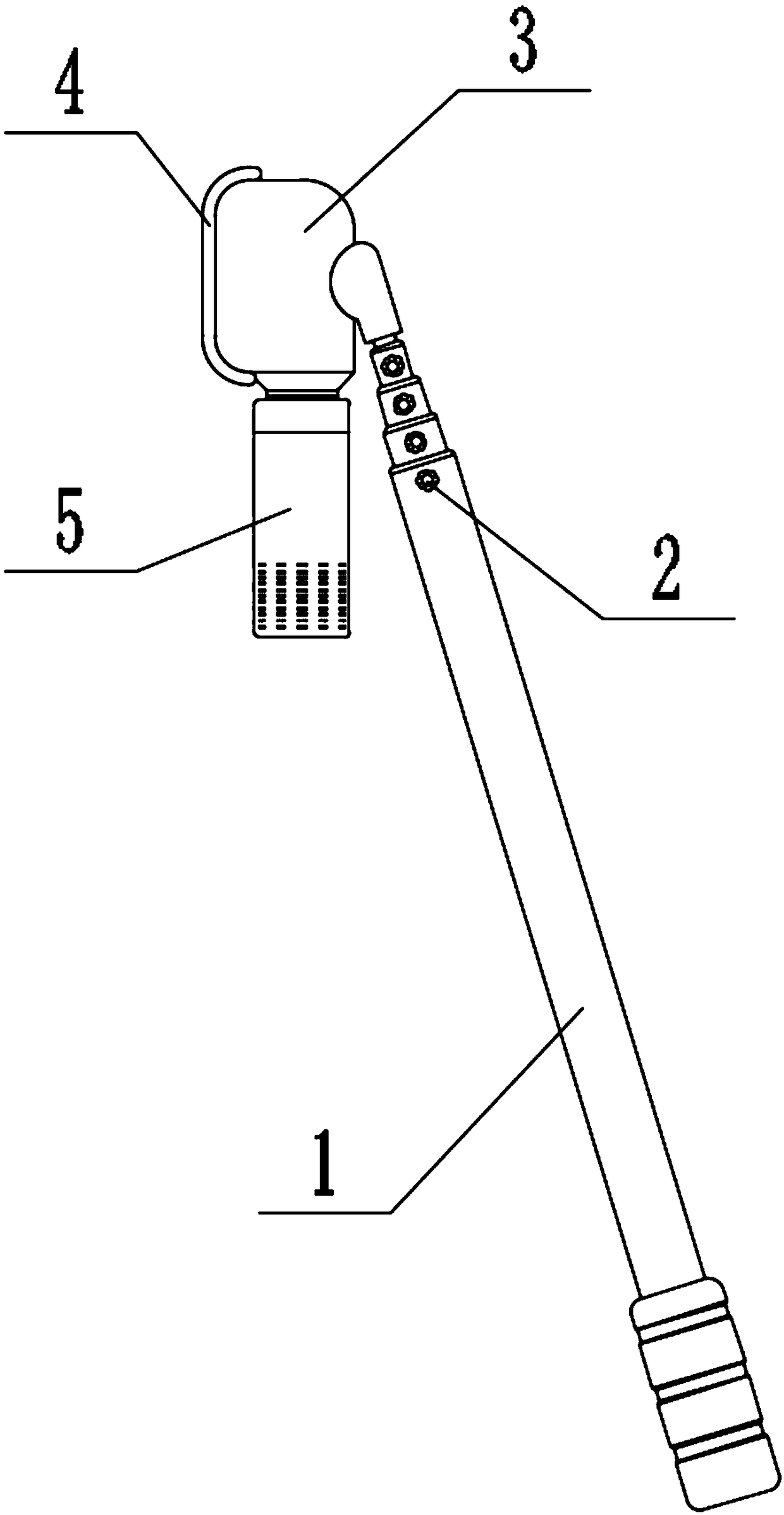 Outdoor high-rod cicada catching device for forestry
