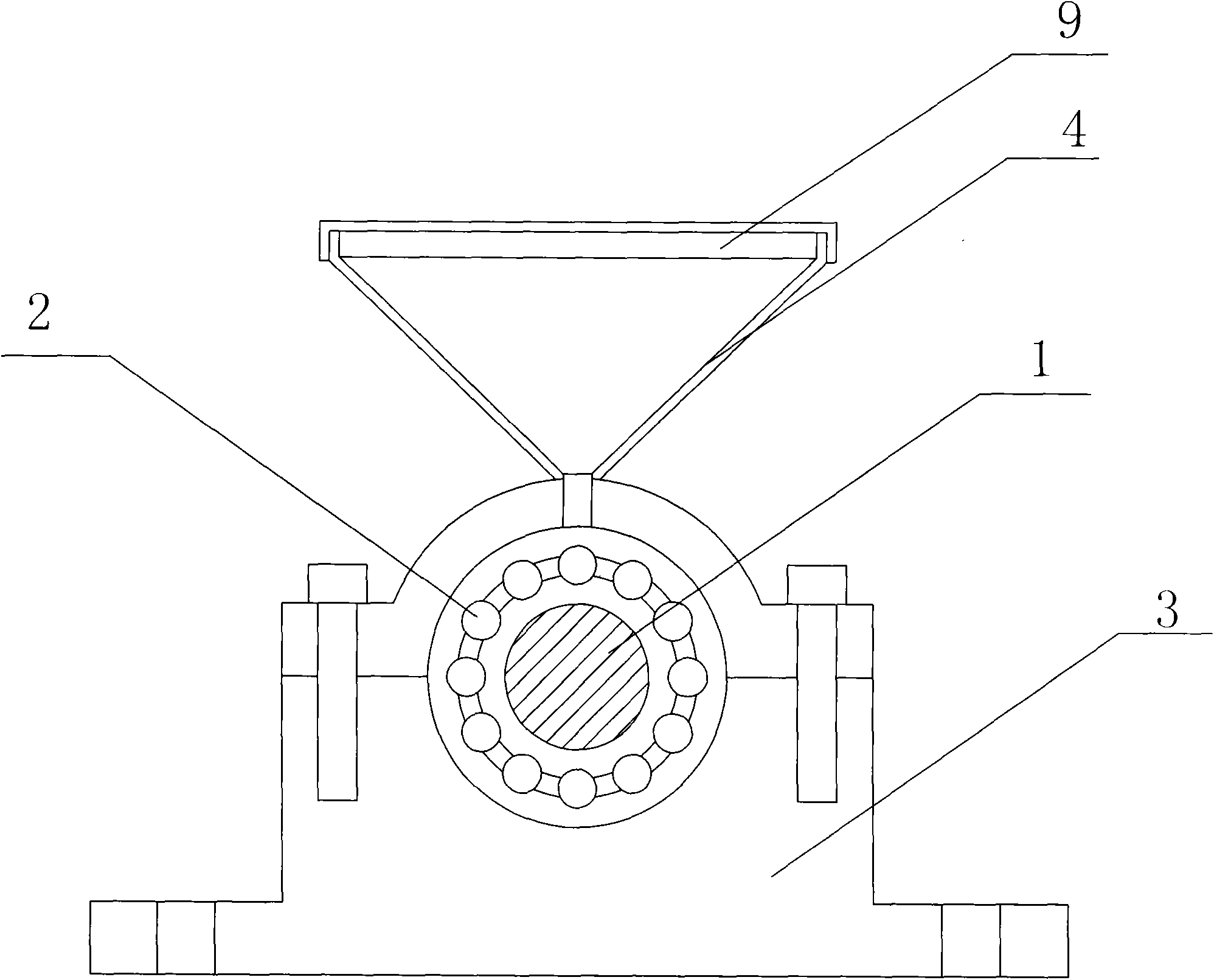 Lubricating device of bearing