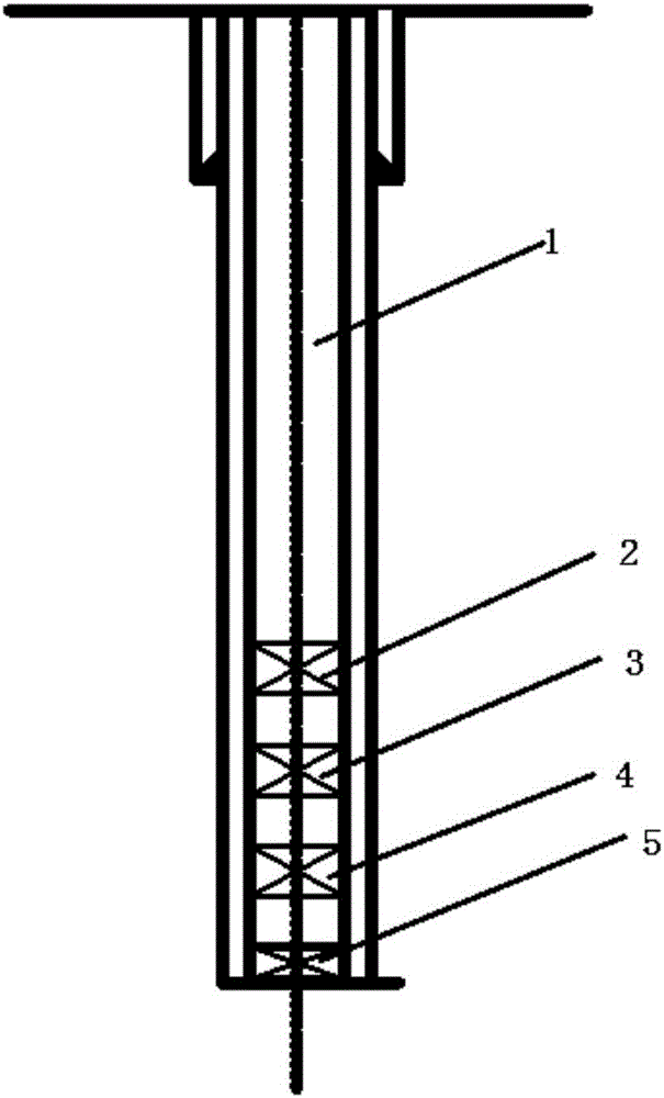 Oil and gas well cementation tubular column and well cementation method