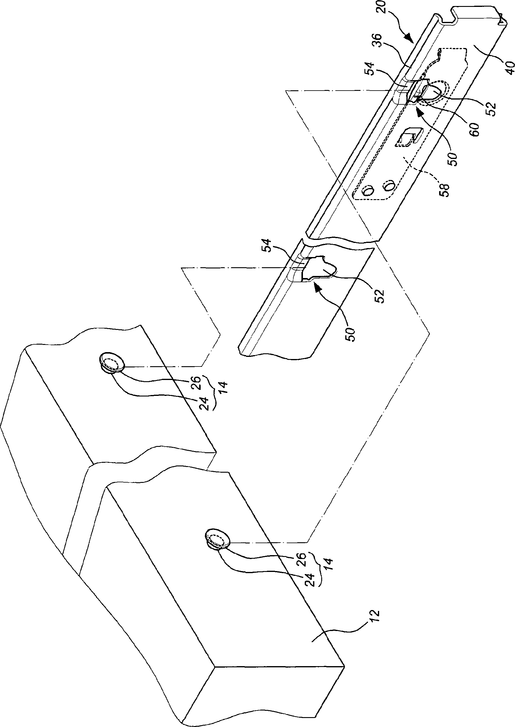 Sliding rail assembly with fast mounting structure