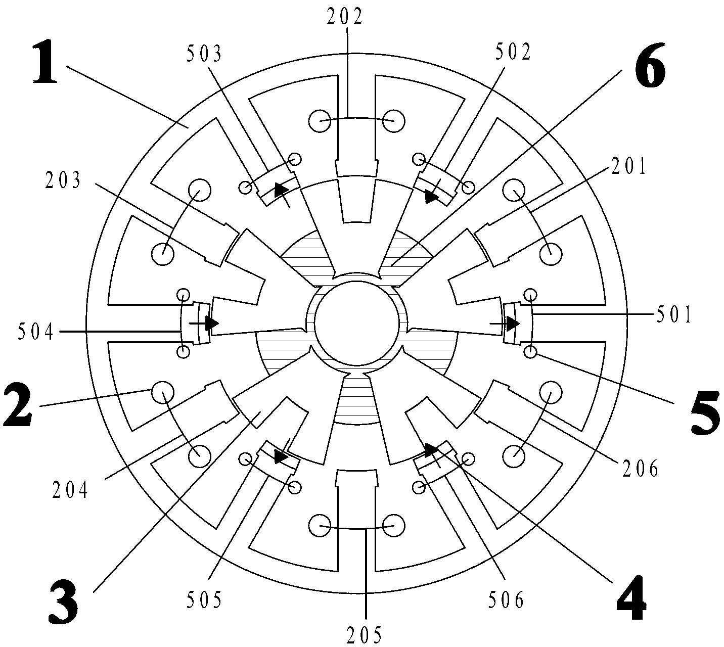 Mixed excitation stator surface-mounted double-salient motor