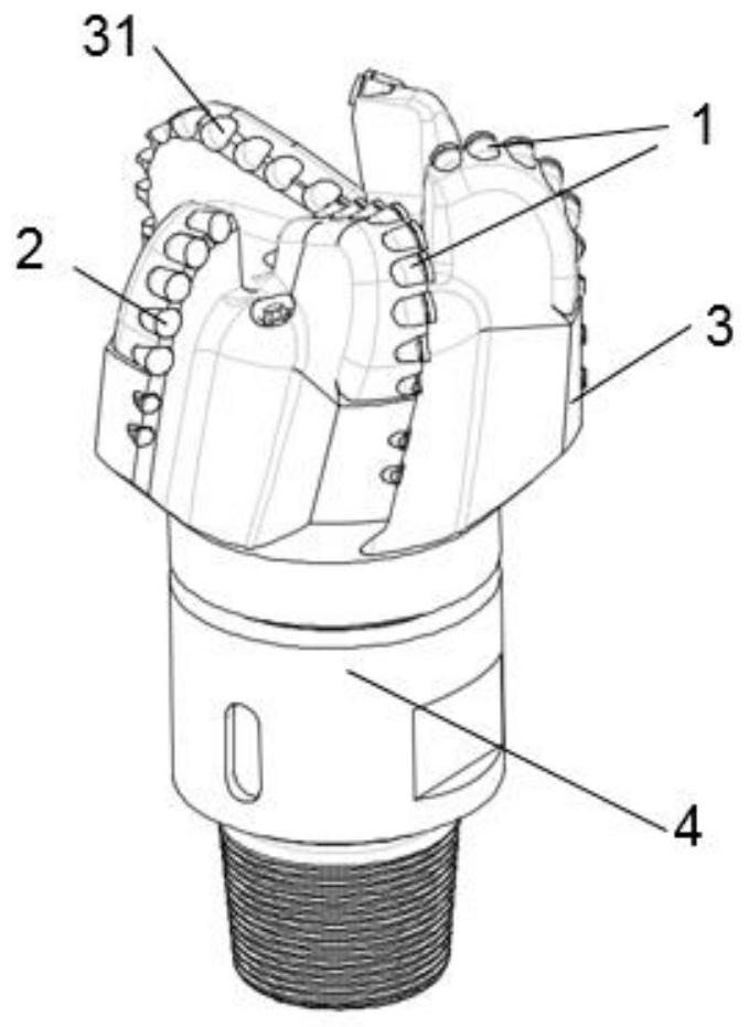 An omnidirectional variable-angle pdc drill bit that slows down rock-breaking impact