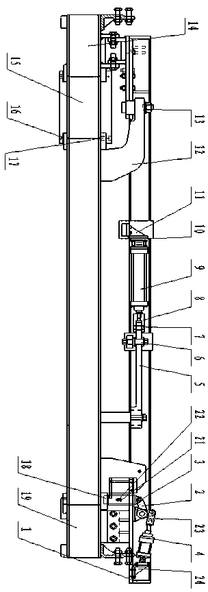 Turnout device for monorail crane in coal mine and moving method of turnout device