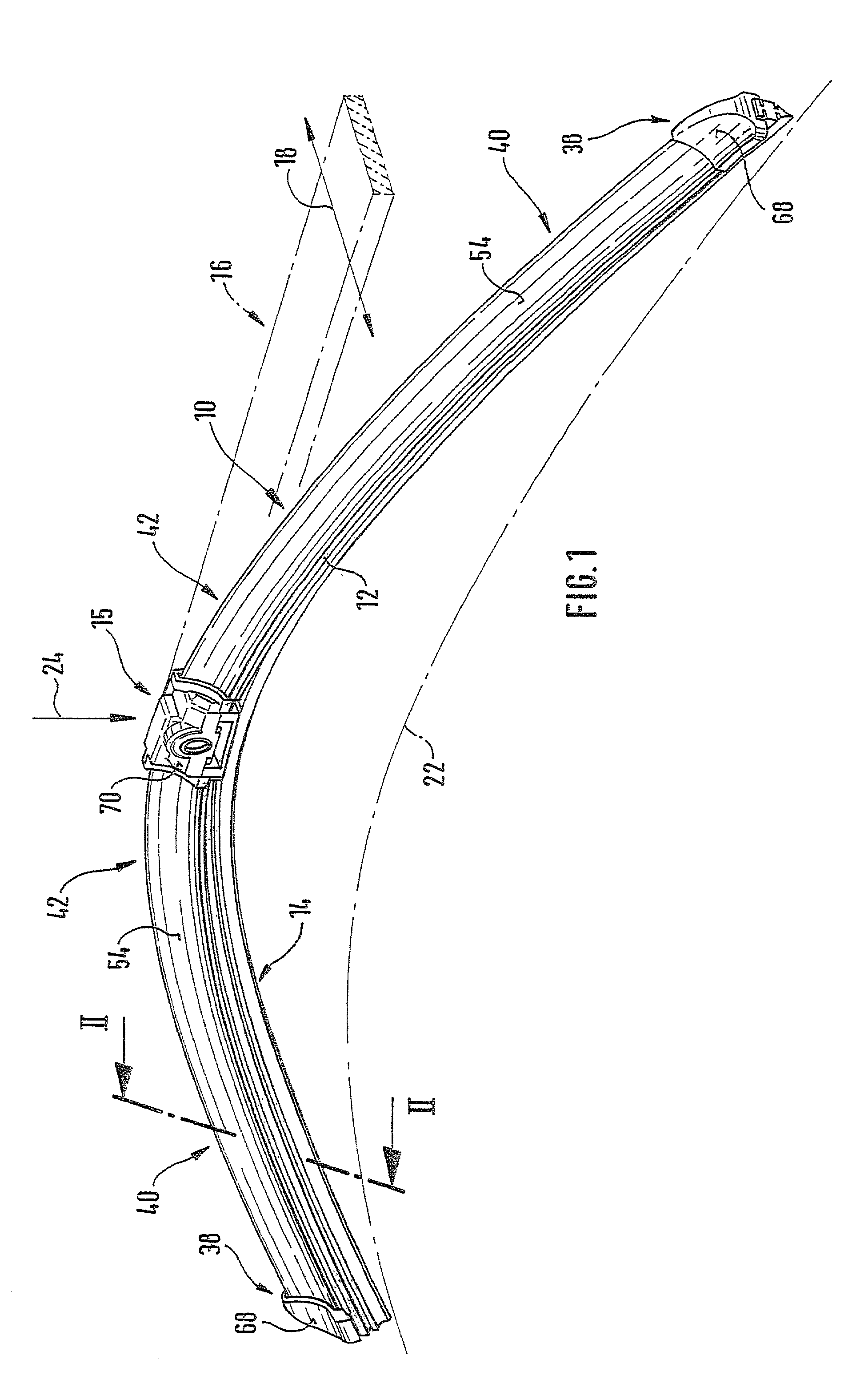 Wiper blade for cleaning screens in particular on motor vehicles