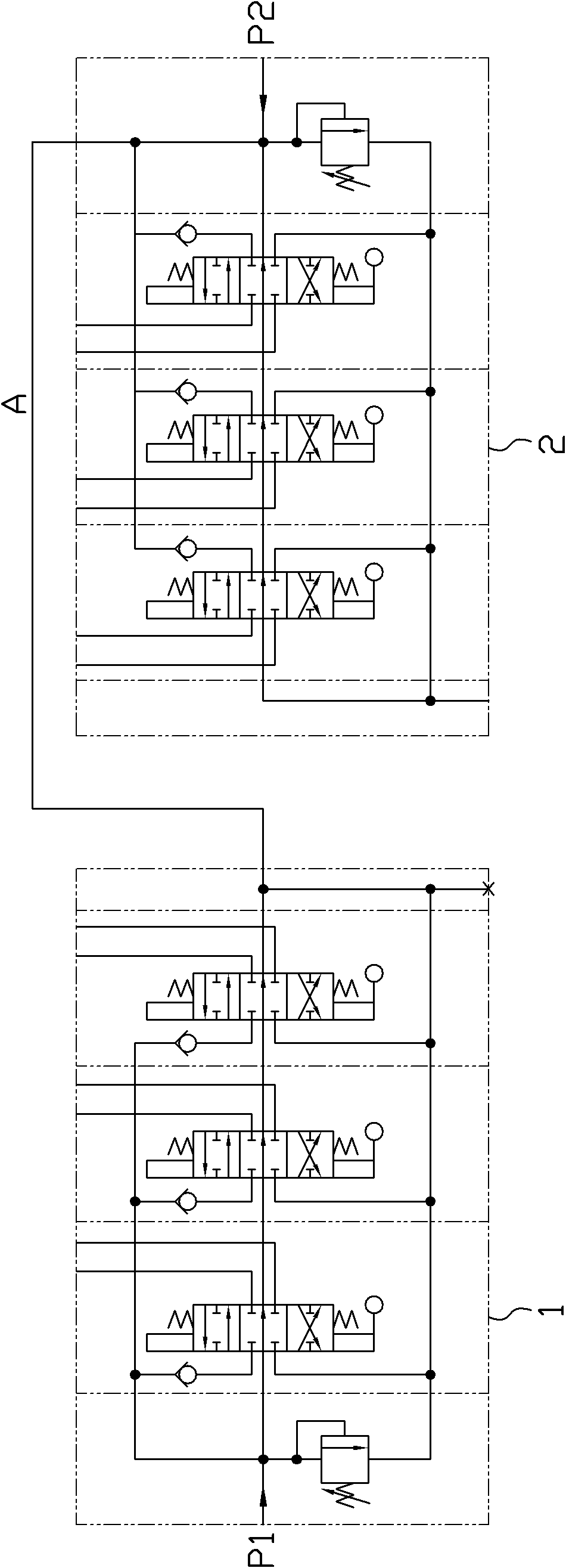 Compression refuse collector and hydraulic system thereof