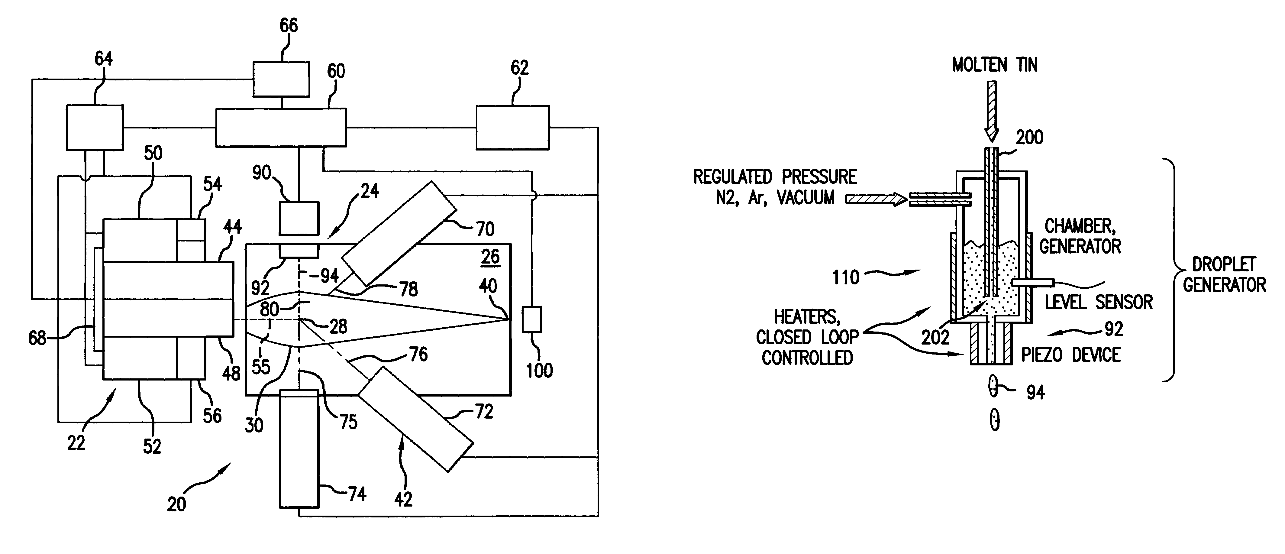 Method and apparatus for EUV light source target material handling