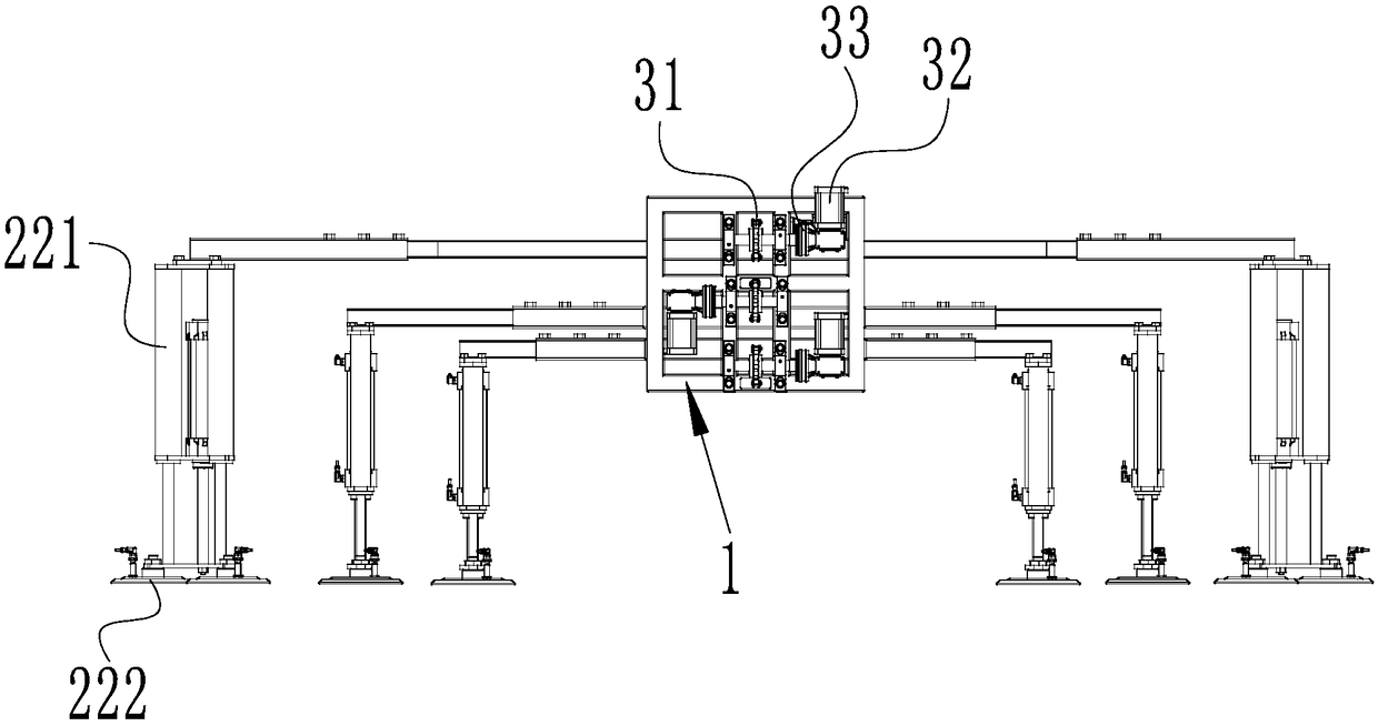 Multi-layer leg wall-climbing robot and wall-climbing loading system