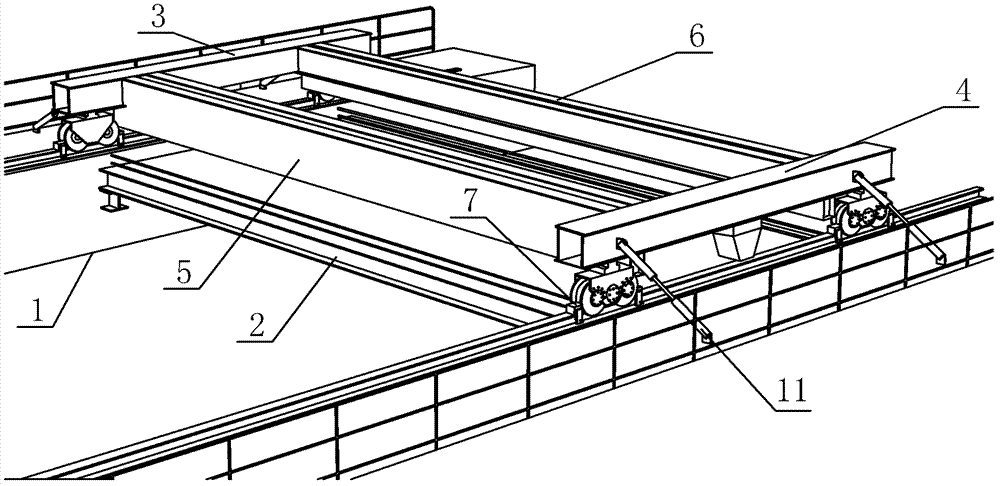Device for separated assembling of dry-quenching hoister frame