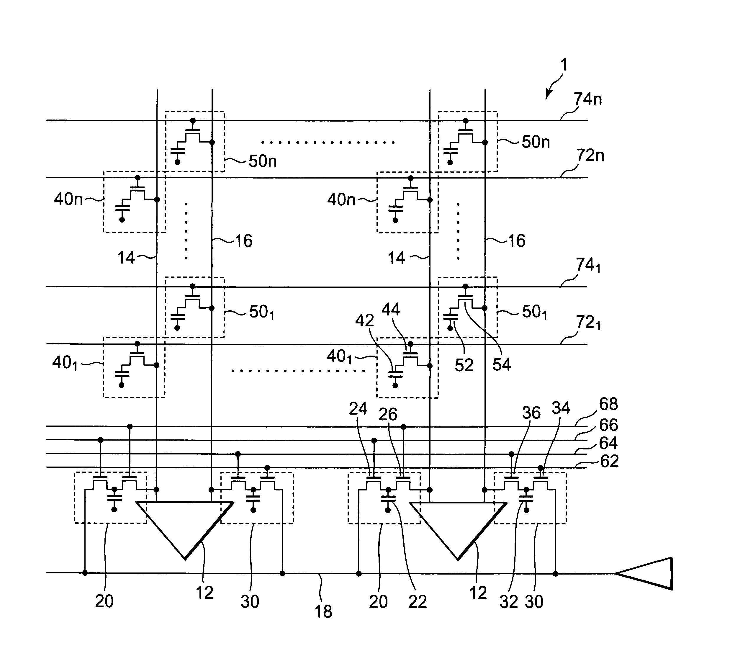 Semiconductor memory device having memory cell and reference cell connected to same sense amplifier and method of reading data thereof