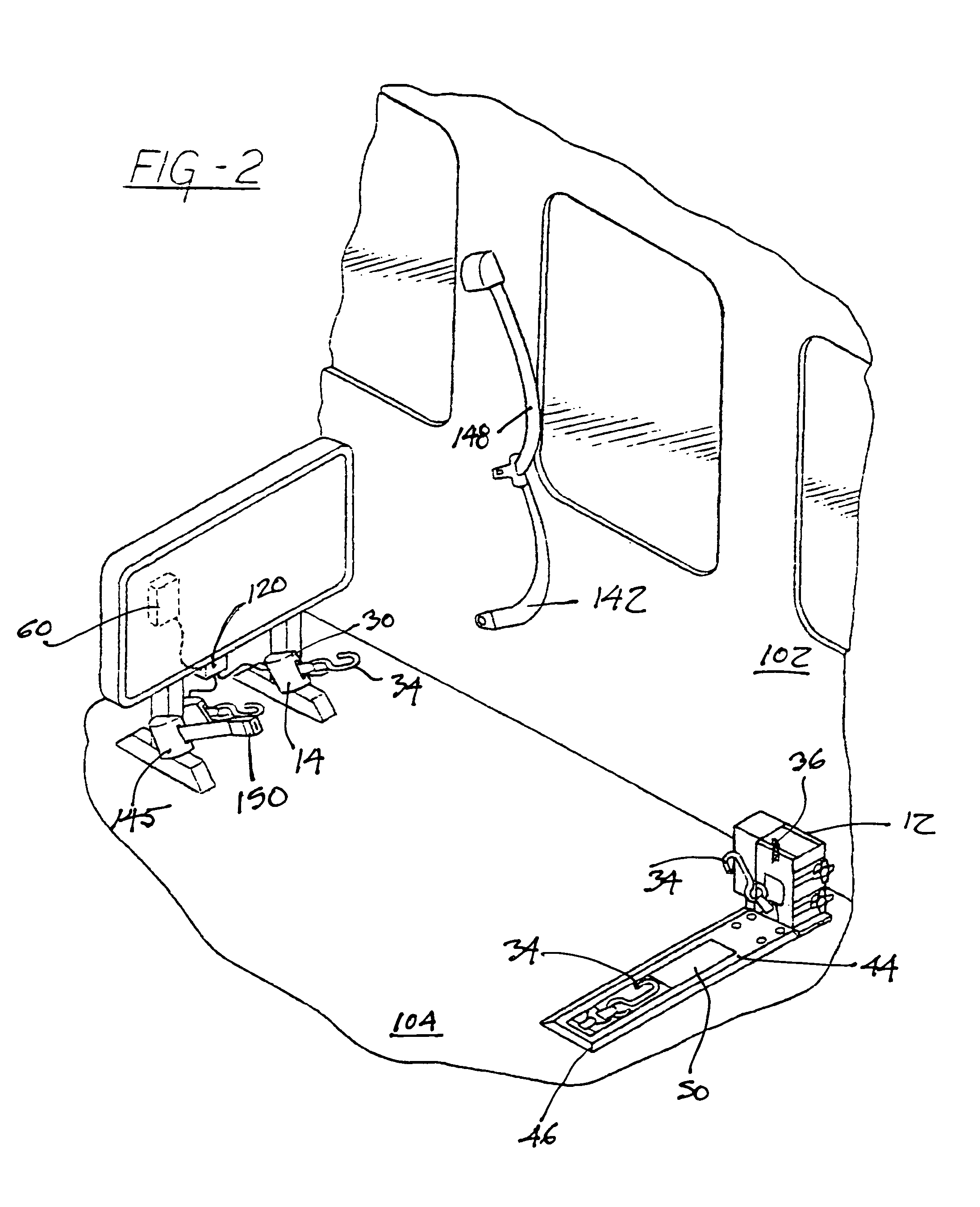 Electro mechanical webbed pre-tensioning wheelchair securement system