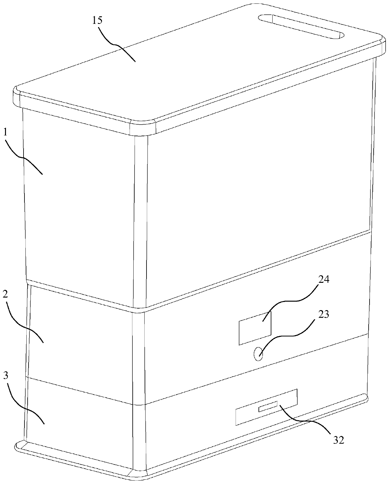 Intelligent rice storage bucket with damp-preventing and worm-preventing functions