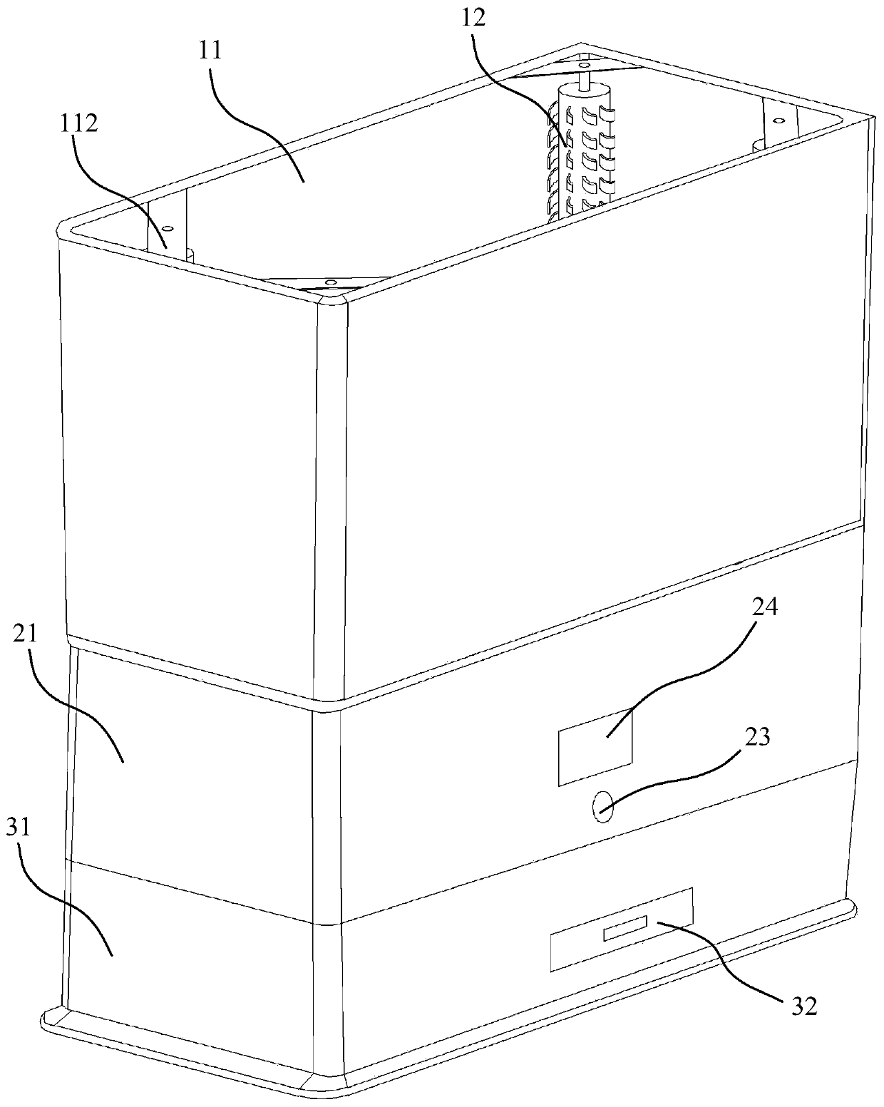 Intelligent rice storage bucket with damp-preventing and worm-preventing functions