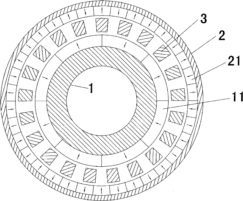 Magnetic gear and magnetic transmission device