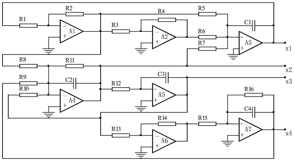 Fourth-order double-vortex-type cellular neural network hyperchaotic circuit