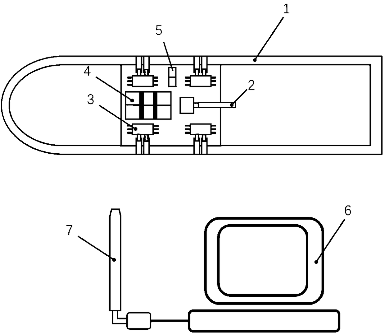 Wireless pressure measuring device and pressure measuring method for high speed wind tunnel rotation model