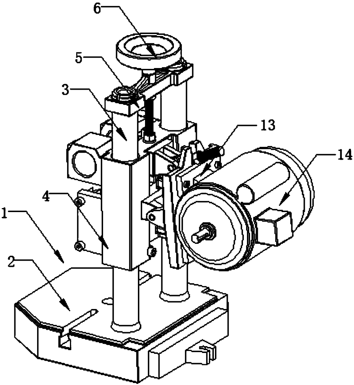 Supporting and fixing device of motor for conveyer belt