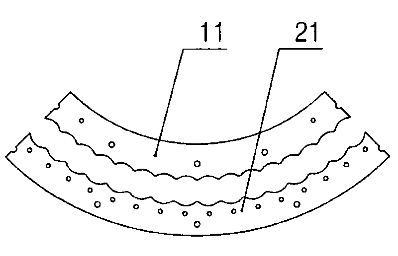 Damper gear in lace machine