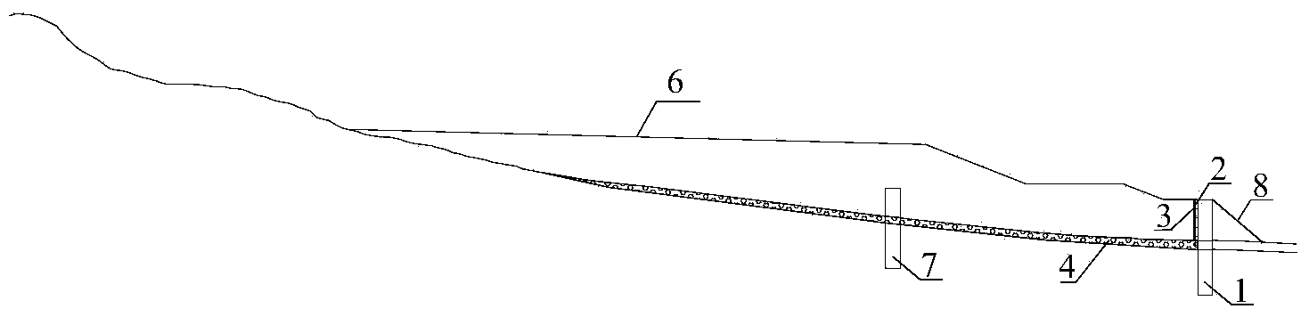 Reinforcement protective structure of large spoil disposal area in mountainous area