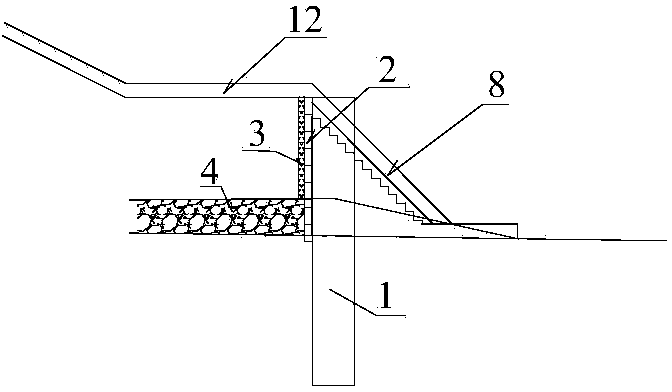 Reinforcement protective structure of large spoil disposal area in mountainous area